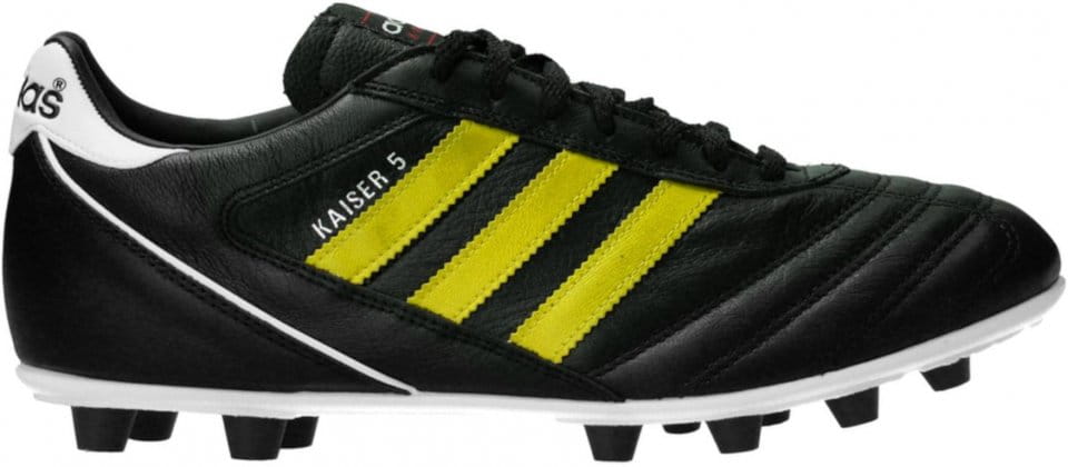 Nogometni čevlji adidas Kaiser 5 Liga FG Yellow Stripes Schwarz -  11teamsports.si