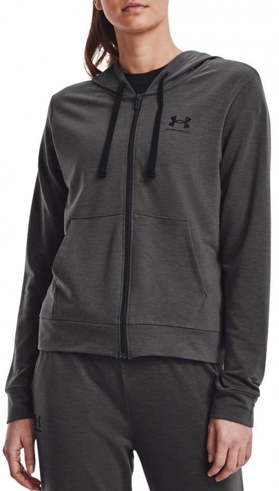 Mikica s kapuco Under Armour Rival Terry FZ Hoodie-GRY