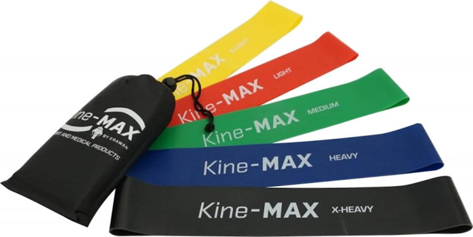 Guma za krepitev Kine-MAX Professional Mini Loop Resistance Band KIT - 5 bands
